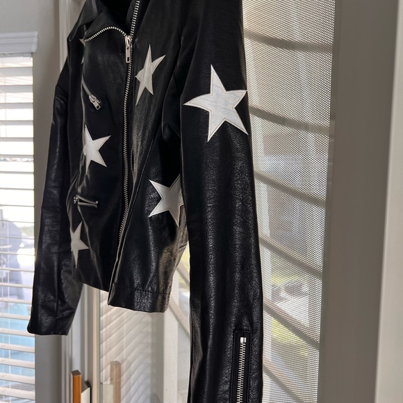 Olivaceous PU Leather jacket - Picture 2 of 4